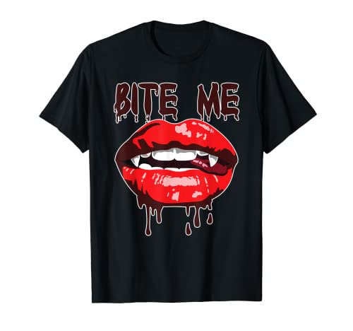 Vampirlippen, Mund, Halloween, Bite Me, für Frauen, Gruselig T-Shirt von Halloween Gifts by Art Like Wow