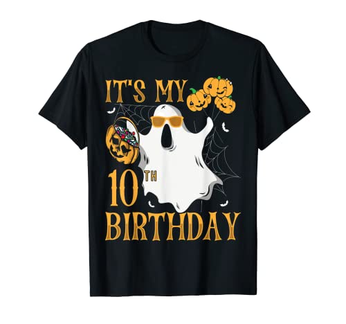 Happy Halloween Its My 10th Birthday Lustige 10 Jahre alte Jungs T-Shirt Happy Halloween Its My 10th Birthday Lustige 10 Jahre alte Jungs T-Shirt von Halloween Girl Boy 10th Birthday Party Gift