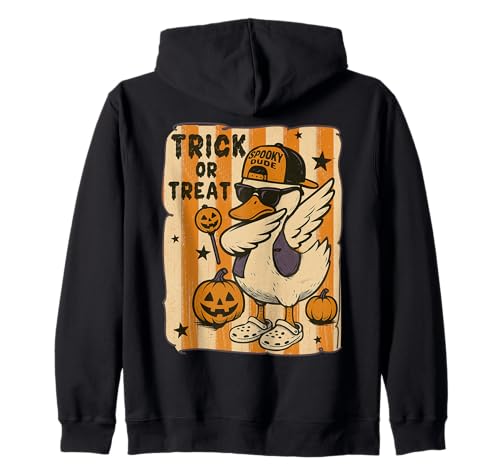 Jungen Halloween Gans Gruseliges Dabbing Kinder Party Stripe Dude Kapuzenjacke von Halloween Goose Tees of NYC