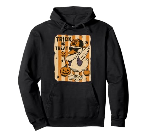 Jungen Halloween Gans Gruseliges Dabbing Kinder Party Stripe Dude Pullover Hoodie von Halloween Goose Tees of NYC