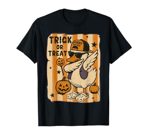 Jungen Halloween Gans Gruseliges Dabbing Kinder Party Stripe Dude T-Shirt Jungen Halloween Gans Gruseliges Dabbing Kinder Party Stripe Dude T-Shirt von Halloween Goose Tees of NYC