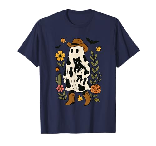Gruselige Halloween-Ghost, süße Cowboy-Katze, für Damen T-Shirt Gruselige Halloween-Ghost, süße Cowboy-Katze, für Damen T-Shirt von Halloween Gost Cowboy Cat Spooky Fun