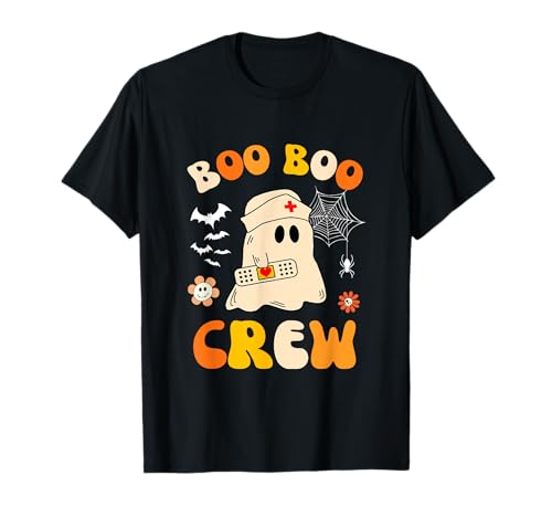 Groovy Boo Boo Crew Krankenschwester für Damen Ghost Damen Halloween Krankenschwester T-Shirt Groovy Boo Boo Crew Krankenschwester für Damen Ghost Damen Halloween Krankenschwester T-Shirt von Halloween Groovy Boo Boo Crew Nurse women Ghost