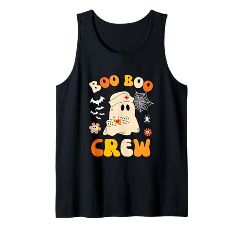 Groovy Boo Boo Crew Krankenschwester für Damen Ghost Damen Halloween Krankenschwester Tank Top Groovy Boo Boo Crew Krankenschwester für Damen Ghost Damen Halloween Krankenschwester Tank Top von Halloween Groovy Boo Boo Crew Nurse women Ghost