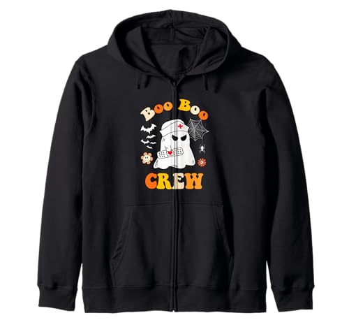 Groovy Boo Crew Krankenschwester Lustiges Gespenst Damen Halloween-Krankenschwester Kapuzenjacke Groovy Boo Crew Krankenschwester Lustiges Gespenst Damen Halloween-Krankenschwester Kapuzenjacke von Halloween Groovy Boo Boo Crew Nurse women Ghost