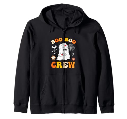 Groovy Boo Crew Krankenschwester Lustiges Gespenst Damen Halloween-Krankenschwester Kapuzenjacke Groovy Boo Crew Krankenschwester Lustiges Gespenst Damen Halloween-Krankenschwester Kapuzenjacke von Halloween Groovy Boo Boo Crew Nurse women Ghost