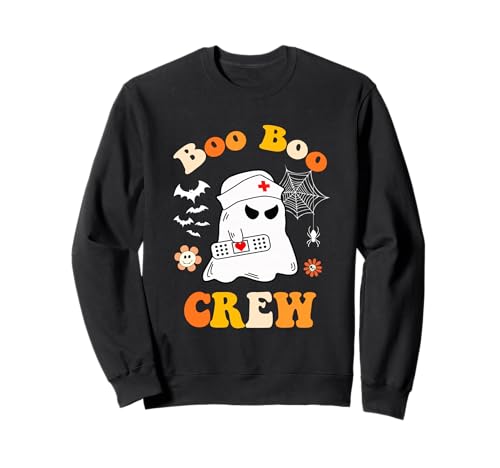 Groovy Boo Crew Krankenschwester Lustiges Gespenst Damen Halloween-Krankenschwester Sweatshirt Groovy Boo Crew Krankenschwester Lustiges Gespenst Damen Halloween-Krankenschwester Sweatshirt von Halloween Groovy Boo Boo Crew Nurse women Ghost