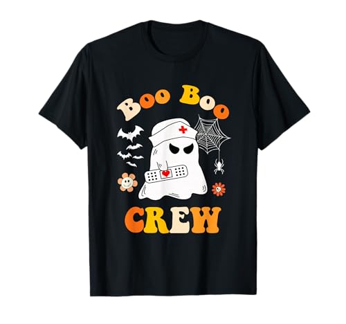 Groovy Boo Crew Krankenschwester Lustiges Gespenst Damen Halloween-Krankenschwester T-Shirt Groovy Boo Crew Krankenschwester Lustiges Gespenst Damen Halloween-Krankenschwester T-Shirt von Halloween Groovy Boo Boo Crew Nurse women Ghost