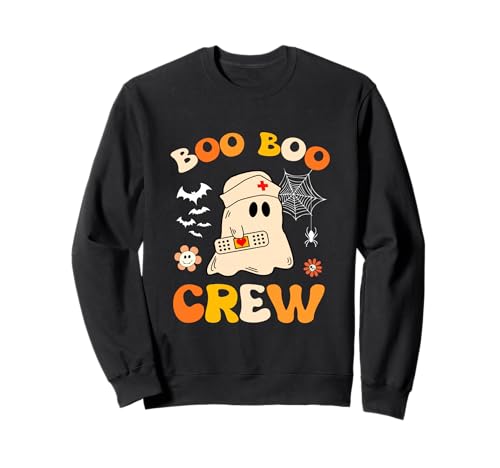 Groovy Boo Crew Krankenschwester für Damen, lustige Halloween-Geisterkrankenschwester Sweatshirt Groovy Boo Crew Krankenschwester für Damen, lustige Halloween-Geisterkrankenschwester Sweatshirt von Halloween Groovy Boo Boo Crew Nurse women Ghost