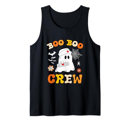 Lustige Ghost Halloween-Krankenschwester für Damen, Groovy Boo Boo Crew Nurse Tank Top Lustige Ghost Halloween-Krankenschwester für Damen, Groovy Boo Boo Crew Nurse Tank Top von Halloween Groovy Boo Boo Crew Nurse women Ghost