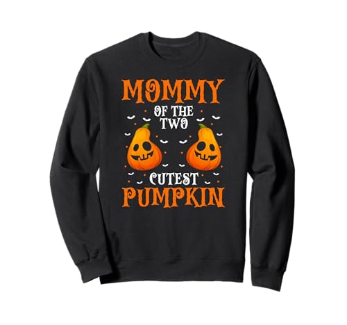 Mama der Zwei süßesten Halloween-Kürbisse Sweatshirt Mama der Zwei süßesten Halloween-Kürbisse Sweatshirt von Halloween Herbst Familie Passende Stimmung