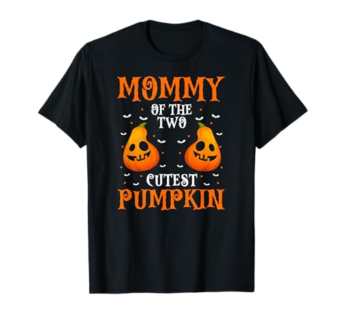Mama der Zwei süßesten Halloween-Kürbisse T-Shirt Mama der Zwei süßesten Halloween-Kürbisse T-Shirt von Halloween Herbst Familie Passende Stimmung