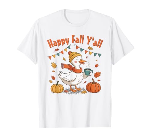 Halloween Herbst Outfit Damen Mädchen Kinder Kürbis Gans T-Shirt Halloween Herbst Outfit Damen Mädchen Kinder Kürbis Gans T-Shirt von Halloween Herbst Outfit Damen Mädchen Kinder