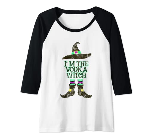 Damen Vodka Witch - Halloween Karneval Fasching Hexen Kostüm Raglan von Halloween Hexen Karneval Kostüm