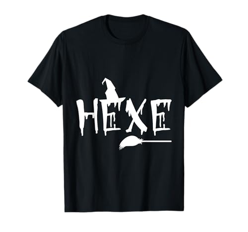 Hexen Hexe mit Schriftzug Damen Mädchen Frauen T-Shirt Hexen Hexe mit Schriftzug Damen Mädchen Frauen T-Shirt von Halloween Hexen Kostüm Shirt Geschenk