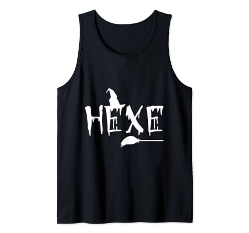 Hexen Hexe mit Schriftzug Damen Mädchen Frauen Tank Top Hexen Hexe mit Schriftzug Damen Mädchen Frauen Tank Top von Halloween Hexen Kostüm Shirt Geschenk