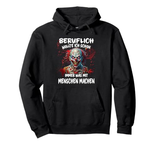 Sensenmann Halloween Kostüm Herren & Damen Zombie Skelett Pullover Hoodie von Halloween Horror Clown Kostüm Grusel Deko Geschenk