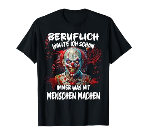 Sensenmann Halloween Kostüm Herren & Damen Zombie Skelett T-Shirt von Halloween Horror Clown Kostüm Grusel Deko Geschenk