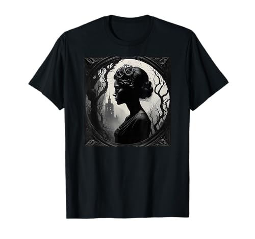 Gespenstische Elegie aus Samt, gotisches Halloween-Horror-Design für Damen T-Shirt Gespenstische Elegie aus Samt, gotisches Halloween-Horror-Design für Damen T-Shirt von Halloween Horror Designs