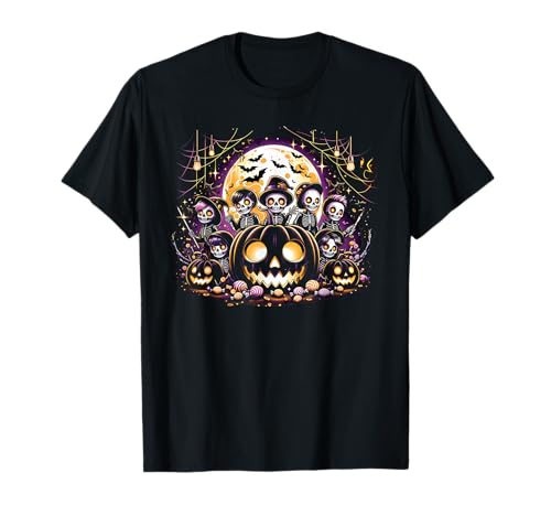 Halloween K-Pop Boy Band Skelette Gruselige Gruselige Grafik T-Shirt von Halloween K-Pop Fan Outfits Girls Women