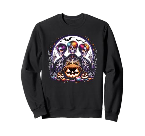 Halloween K-Pop Skelette Mädchen Grafik Sweatshirt von Halloween K-Pop Fan Outfits Girls Women