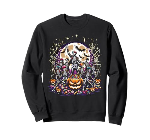 Halloween K-Pop Skelette Mädchen Grafik Sweatshirt von Halloween K-Pop Fan Outfits Girls Women