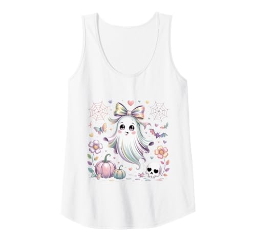 Damen Kawaii Geist Pastell Halloween Tank Top Damen Kawaii Geist Pastell Halloween Tank Top von Halloween Kawaii Süß Lustig