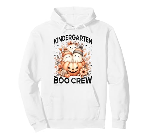 Boo Crew Kindergarten Lehrer Halloween Floral Ghost Women Pullover Hoodie von Halloween Kindergarten Teacher Wildflower Girl Kid