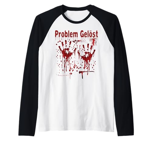 Halloween Blutige Hände Blutspritzer Kostüm Zombie Herren Raglan von Halloween Kostüm Blut Vampir Verkleidung Damen