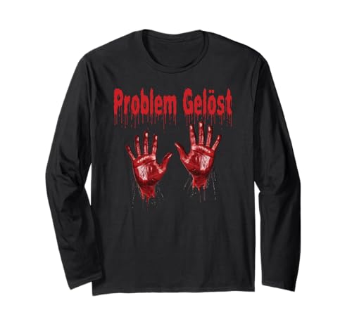 Blutige Hände Halloween Blutspritzer Kostüm Zombie Herren Langarmshirt Blutige Hände Halloween Blutspritzer Kostüm Zombie Herren Langarmshirt von Halloween Kostüm Damen Blut Vampir Verkleidung