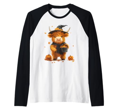 Halloween Deko Frauen Männer Kinder Kuh Kürbis Halloween Raglan Halloween Deko Frauen Männer Kinder Kuh Kürbis Halloween Raglan von Halloween Kostüm Damen Herren Halloween Outfit