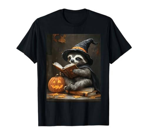 Halloween Frauen Faultier Kürbis Männer Kinder Halloween T-Shirt von Halloween Kostüm Damen Herren Halloween Outfit