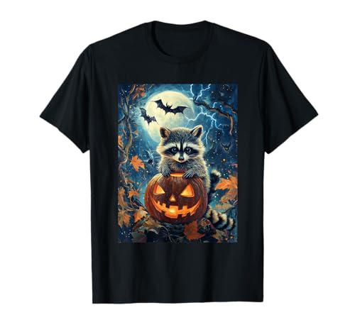 Halloween Frauen Waschbär Kürbis Männer Kinder Halloween T-Shirt Halloween Frauen Waschbär Kürbis Männer Kinder Halloween T-Shirt von Halloween Kostüm Damen Herren Halloween Outfit