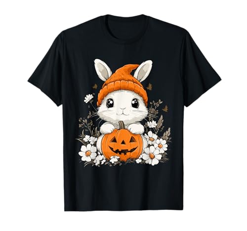 Halloween Kürbis Blumen Frauen Männer Kinder Hase Halloween T-Shirt Halloween Kürbis Blumen Frauen Männer Kinder Hase Halloween T-Shirt von Halloween Kostüm Damen Herren Halloween Outfit