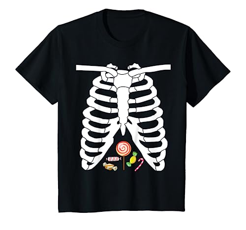 Kinder Lustige Halloween Skelett-Süßigkeiten Kinder Jungen Mädchen T-Shirt Kinder Lustige Halloween Skelett-Süßigkeiten Kinder Jungen Mädchen T-Shirt von Halloween Kostüm Für Kinder