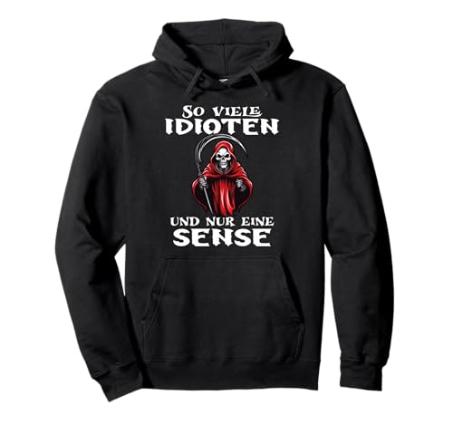 Halloween Kostüm Kinder lustiges Sensenmann Zombie Skelett Pullover Hoodie von Halloween Kostüm Herren Grusel Deko Party Geschenk