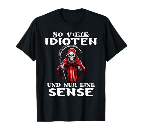 Halloween Kostüm Kinder lustiges Sensenmann Zombie Skelett T-Shirt von Halloween Kostüm Herren Grusel Deko Party Geschenk