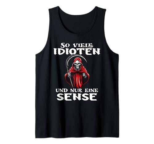 Halloween Kostüm Kinder lustiges Sensenmann Zombie Skelett Tank Top von Halloween Kostüm Herren Grusel Deko Party Geschenk