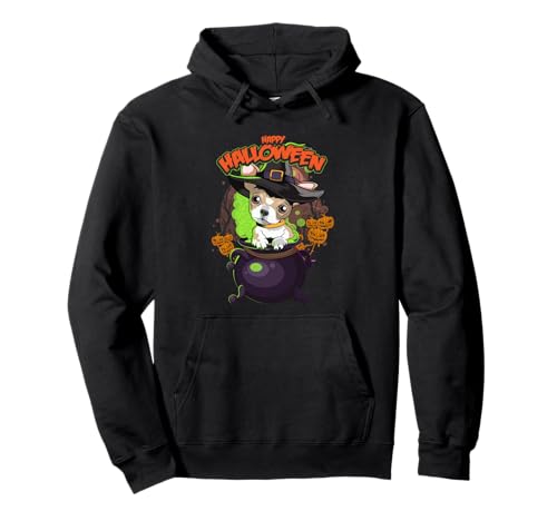 Chihuahua Hund mit Halloween Kürbis Horror Damen Herren Pullover Hoodie Chihuahua Hund mit Halloween Kürbis Horror Damen Herren Pullover Hoodie von Halloween Kostüm Hunde & Geschenke