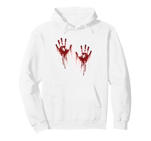 Halloween Blutige Hände Blutspritzer Zombie Kostüm Herren Pullover Hoodie von Halloween Kostüm Vampir Verkleidung Damen