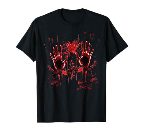 Halloween Blutige Hände Blutspritzer Kostüm Zombie Kinder T-Shirt Halloween Blutige Hände Blutspritzer Kostüm Zombie Kinder T-Shirt von Halloween Kostüm Vampir Verkleidung Herren & Damen