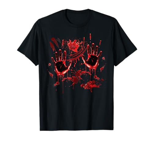 Halloween Blutige Hände Blutspritzer Kostüm Zombie Kinder T-Shirt Halloween Blutige Hände Blutspritzer Kostüm Zombie Kinder T-Shirt von Halloween Kostüm Vampir Verkleidung Herren & Damen