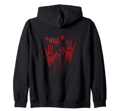 Halloween Blutige Hände Blutspritzer Zombie Kostüm Herren Kapuzenjacke von Halloween Kostüm Zombie Verkleidung Damen Vampir