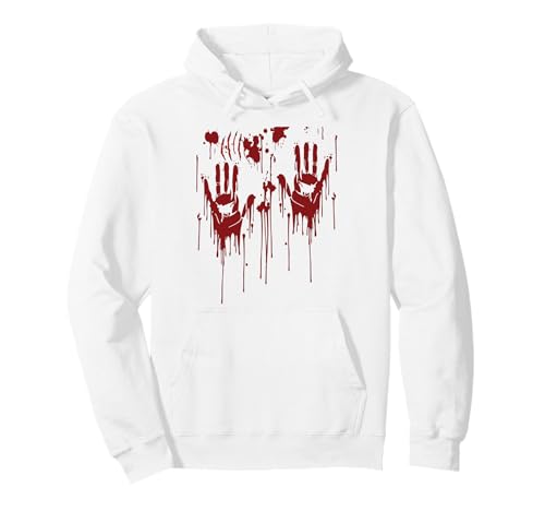Halloween Blutige Hände Blutspritzer Zombie Kostüm Herren Pullover Hoodie von Halloween Kostüm Zombie Verkleidung Damen Vampir