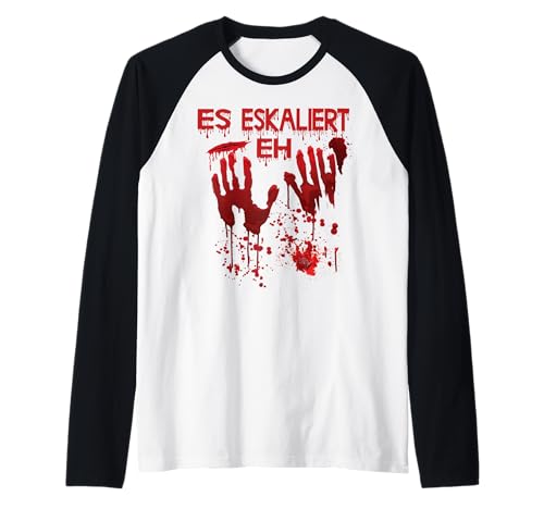 Halloween Blutige Hände Blutspritzer Zombie Kostüm Herren Raglan von Halloween Kostüm Zombie Verkleidung Damen Vampir