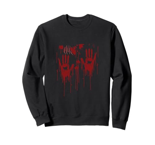 Halloween Blutige Hände Blutspritzer Zombie Kostüm Herren Sweatshirt von Halloween Kostüm Zombie Verkleidung Damen Vampir
