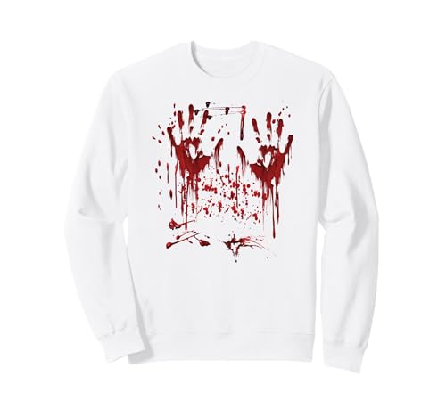 Halloween Blutige Hände Blutspritzer Zombie Kostüm Herren Sweatshirt von Halloween Kostüm Zombie Verkleidung Damen Vampir