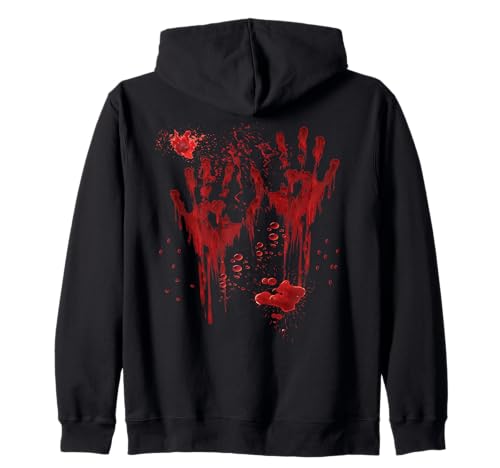 Halloween Blutige Hände Blutspritzer Zombie Kostüm Herren Kapuzenjacke von Halloween Kostüm Zombie Verkleidung Damen Vampire