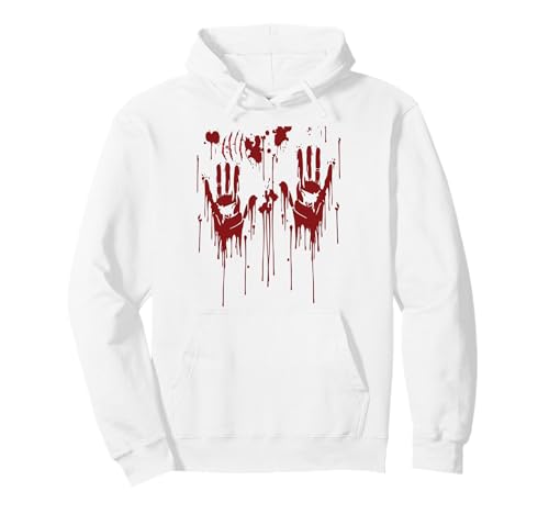 Halloween Blutige Hände Blutspritzer Zombie Kostüm Herren Pullover Hoodie von Halloween Kostüm Zombie Verkleidung Damen Vampire