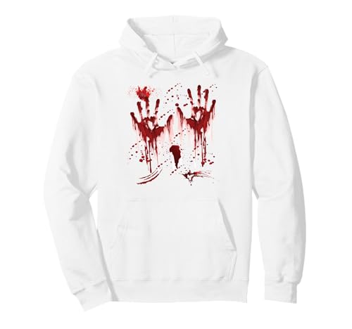Halloween Blutige Hände Blutspritzer Vampir Kostüm Herren Pullover Hoodie von Halloween Kostüm Zombie Verkleidung Damen